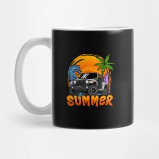 Jeep Wrangler Summer Holiday - White Mug